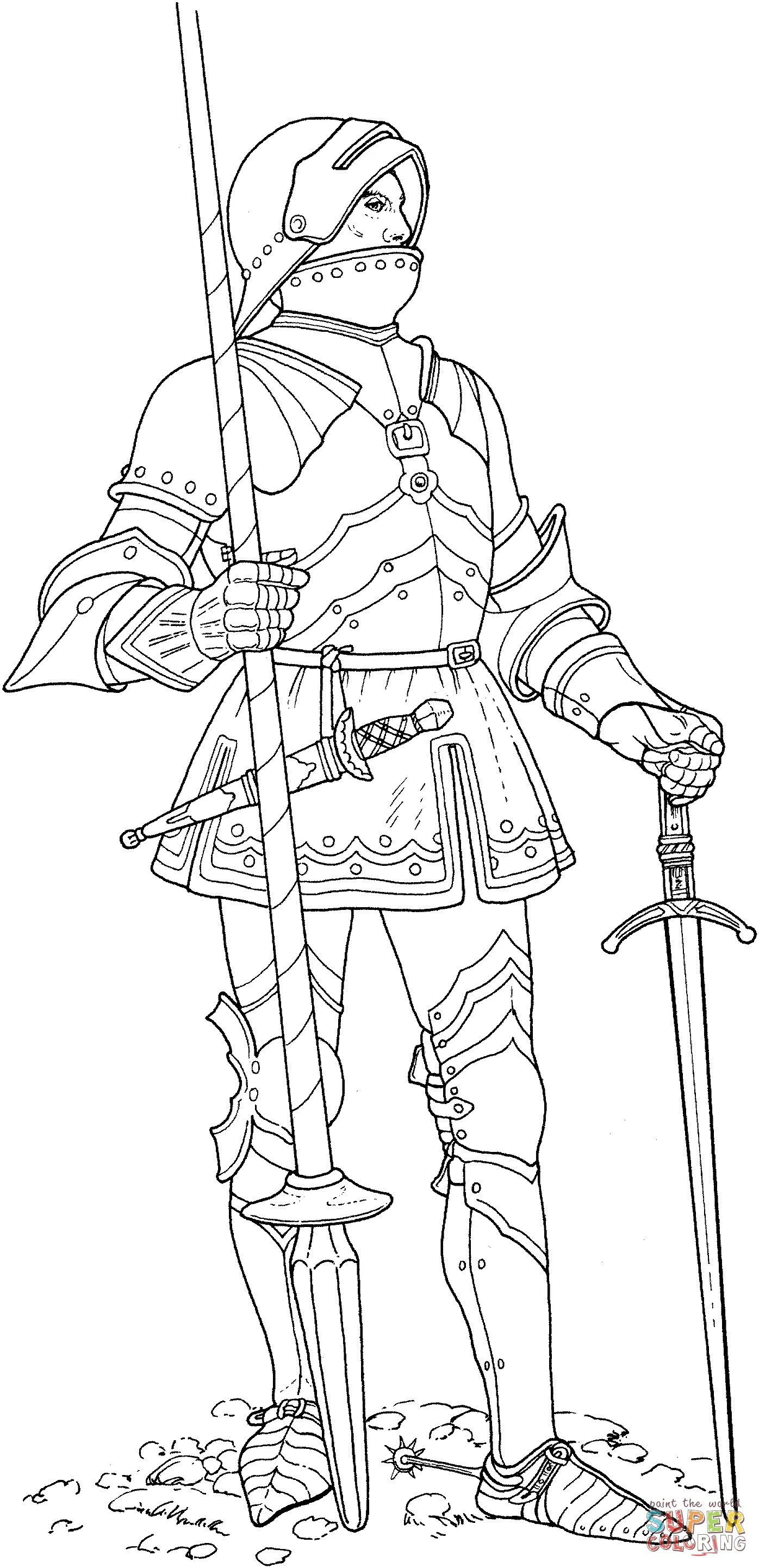 Knights coloring pages