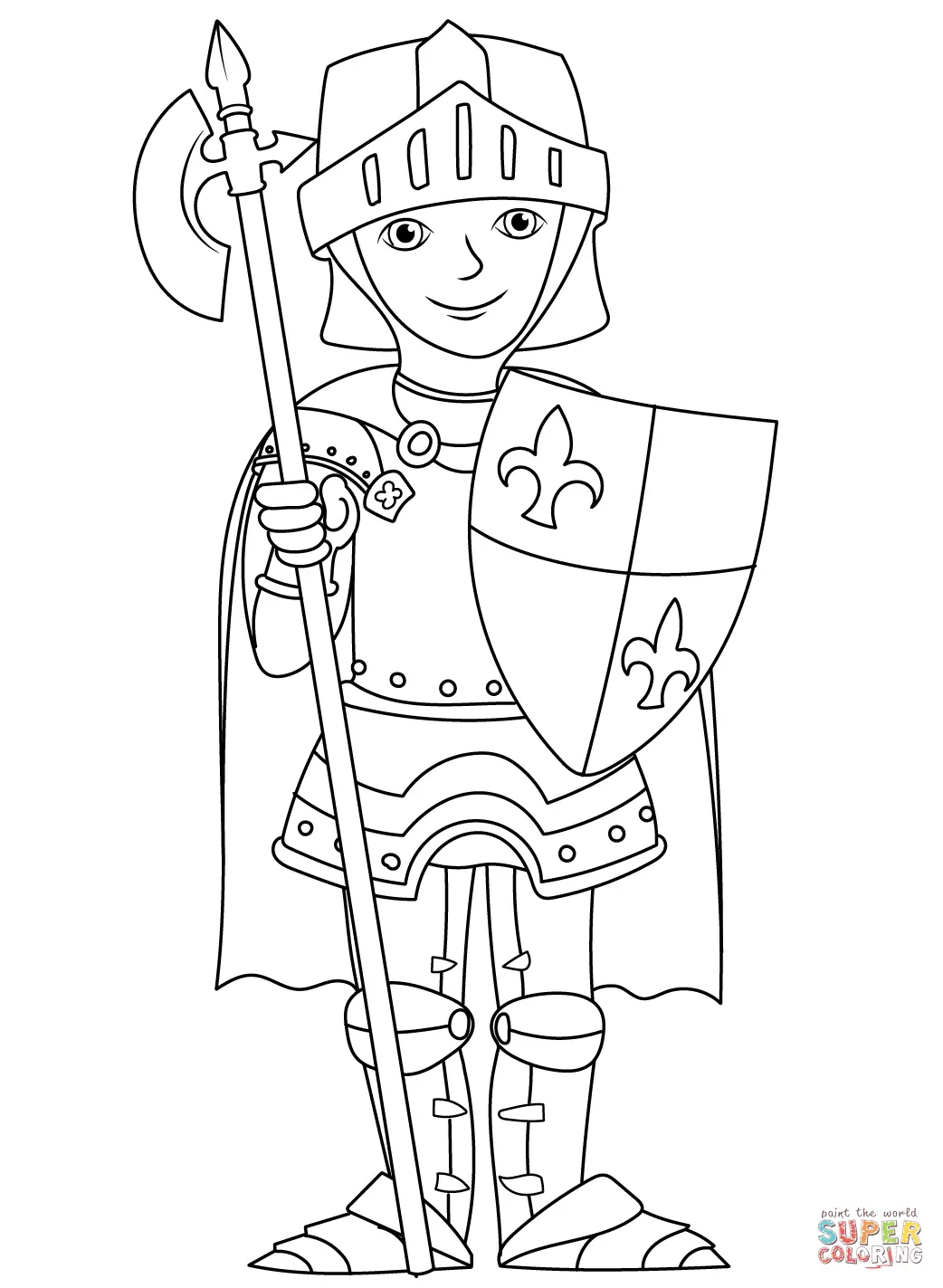 Cavaleiros Para Colorir 8