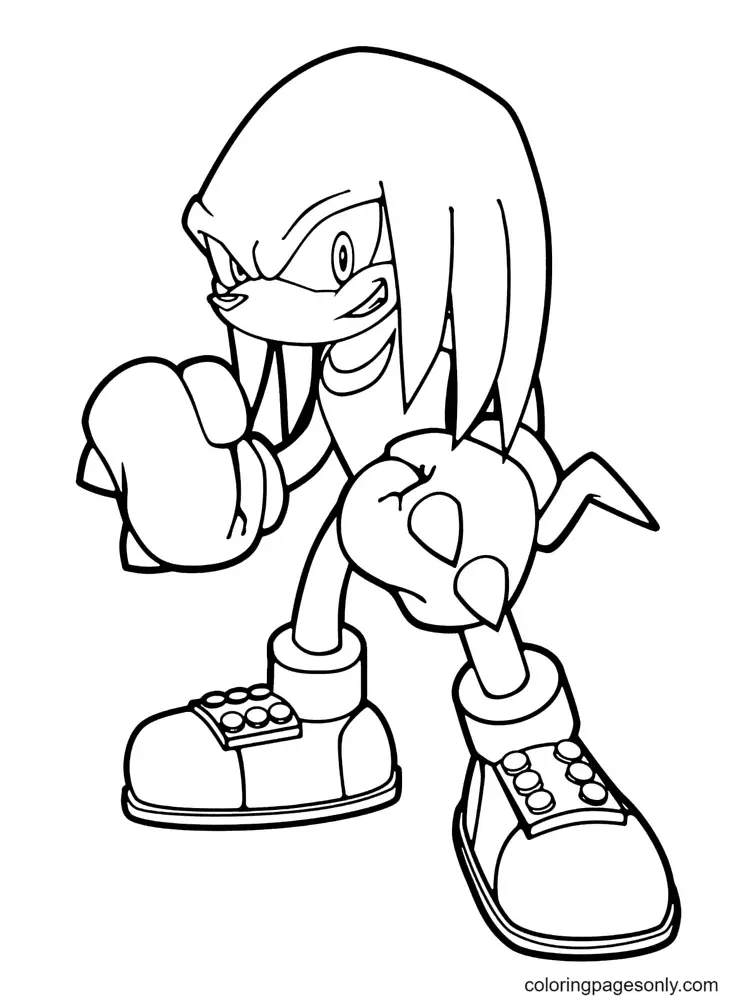 Knuckles Para Colorear 12
