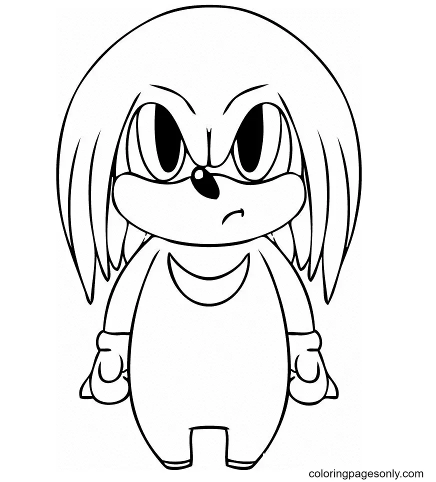 Knuckles Para Colorear 13