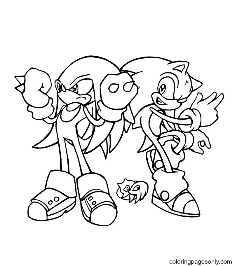 Knuckles Para Colorear 15