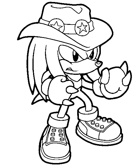 Knuckles Para Colorear 19