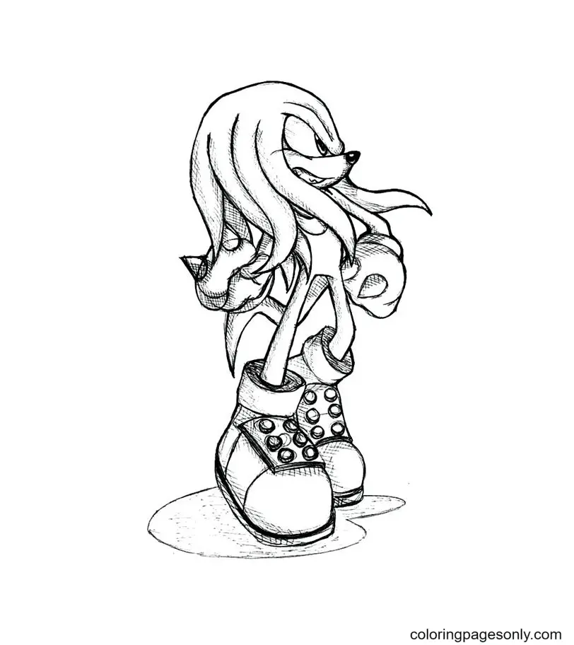 Knuckles Para Colorear 22
