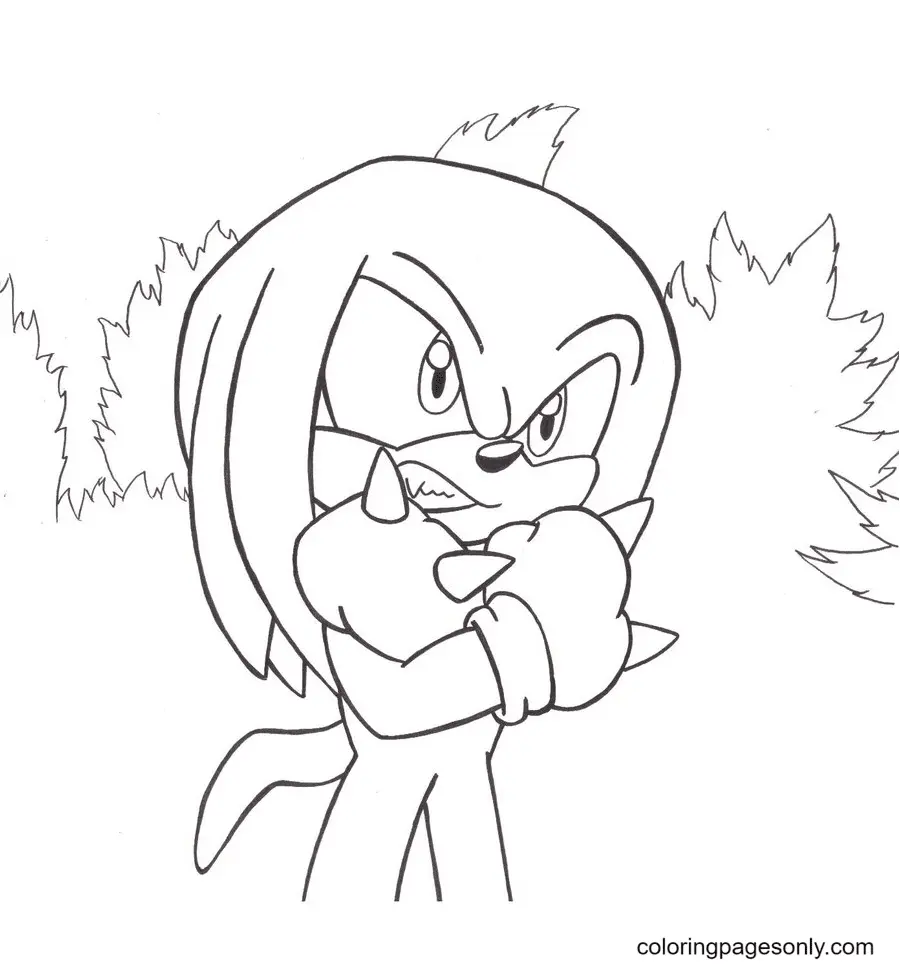 Knuckles Para Colorear 24