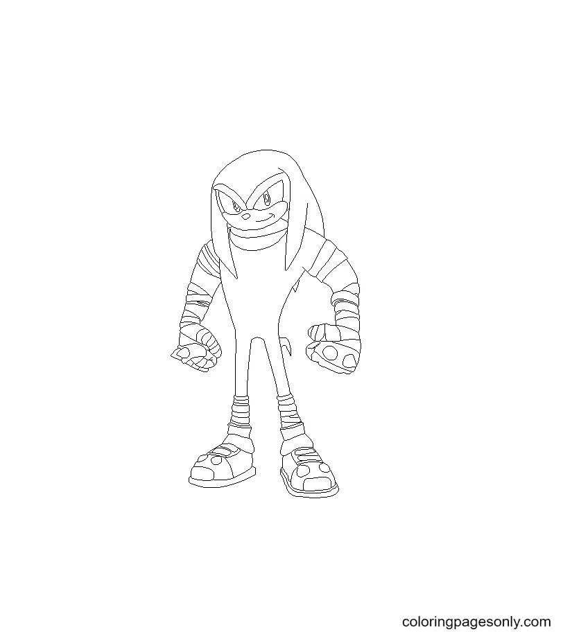 Knuckles Para Colorear 35