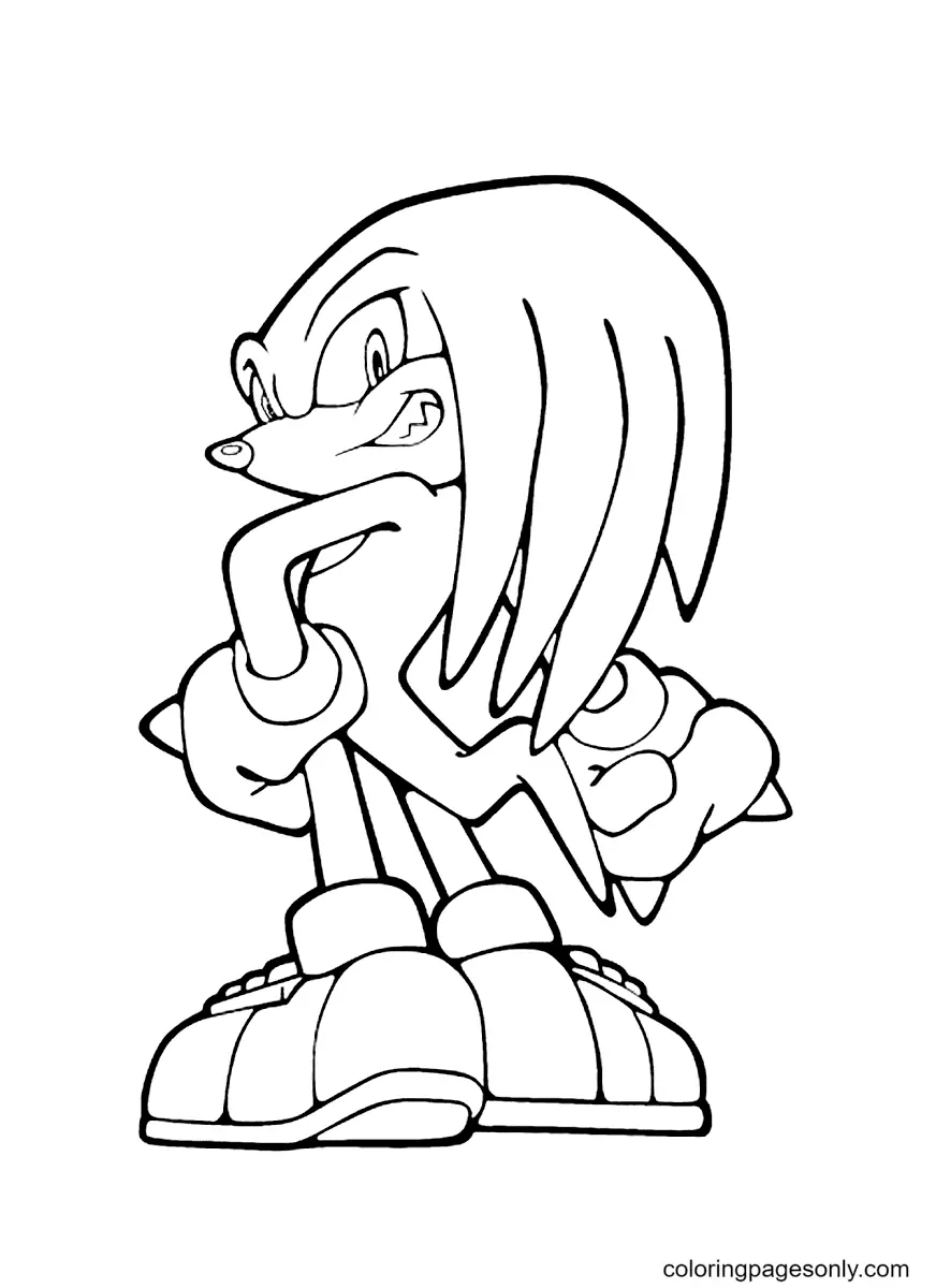 Knuckles Para Colorear 39