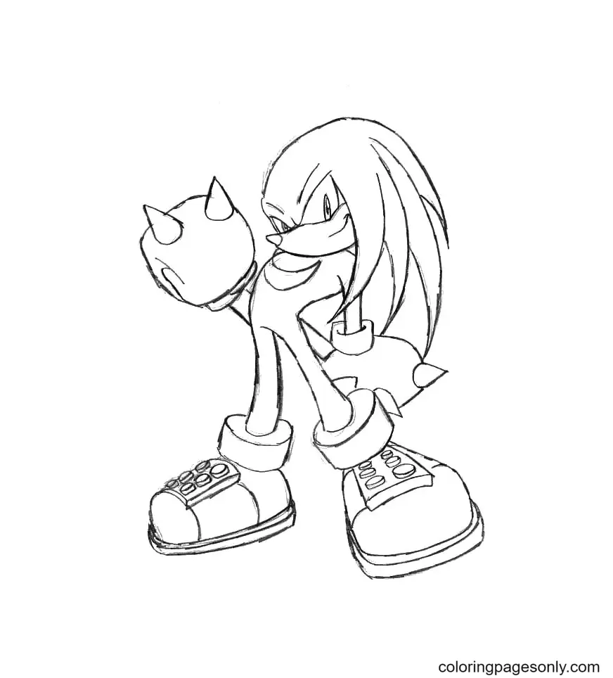 Knuckles Para Colorear 40