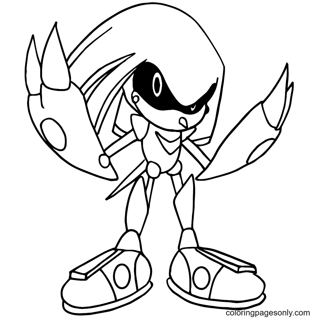Knuckles Para Colorear 5