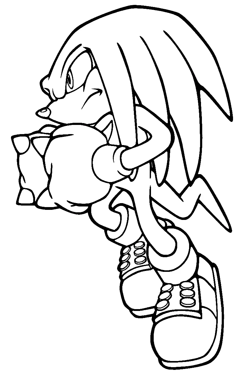 Knuckles Para Colorear 50