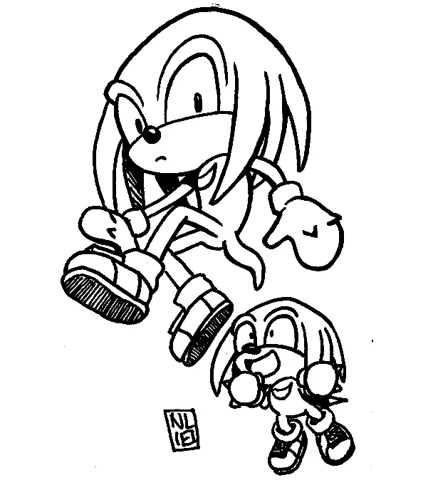Desenhos de Knuckles Para Colorir 59