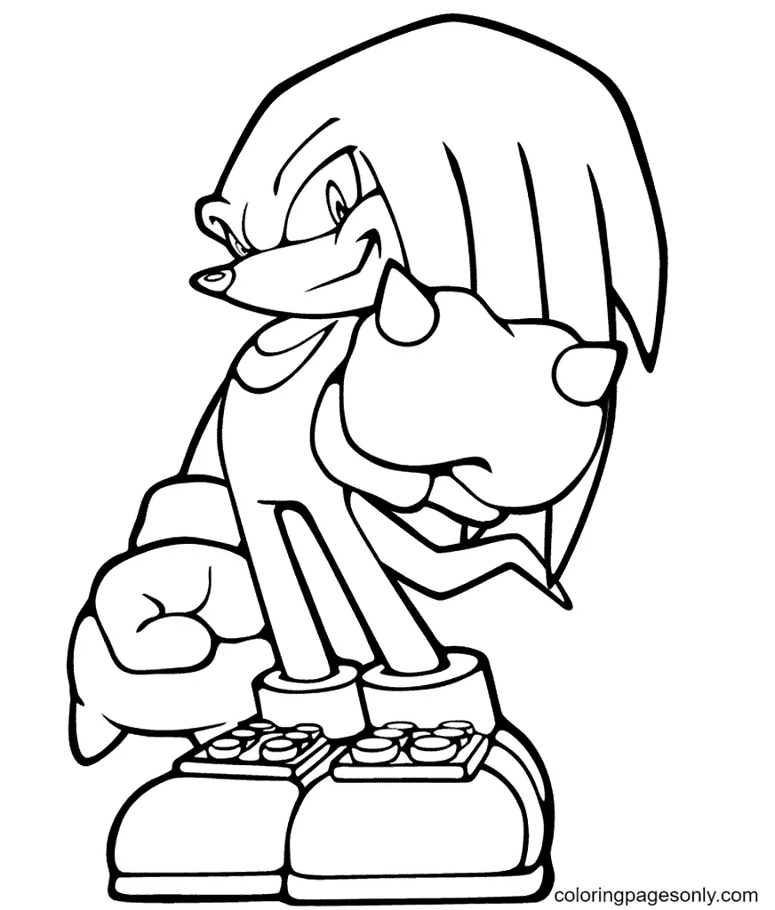 Knuckles Para Colorear 7