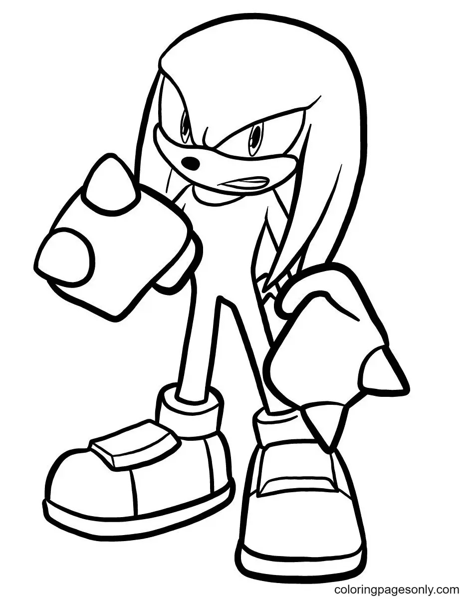 Knuckles Para Colorear 9