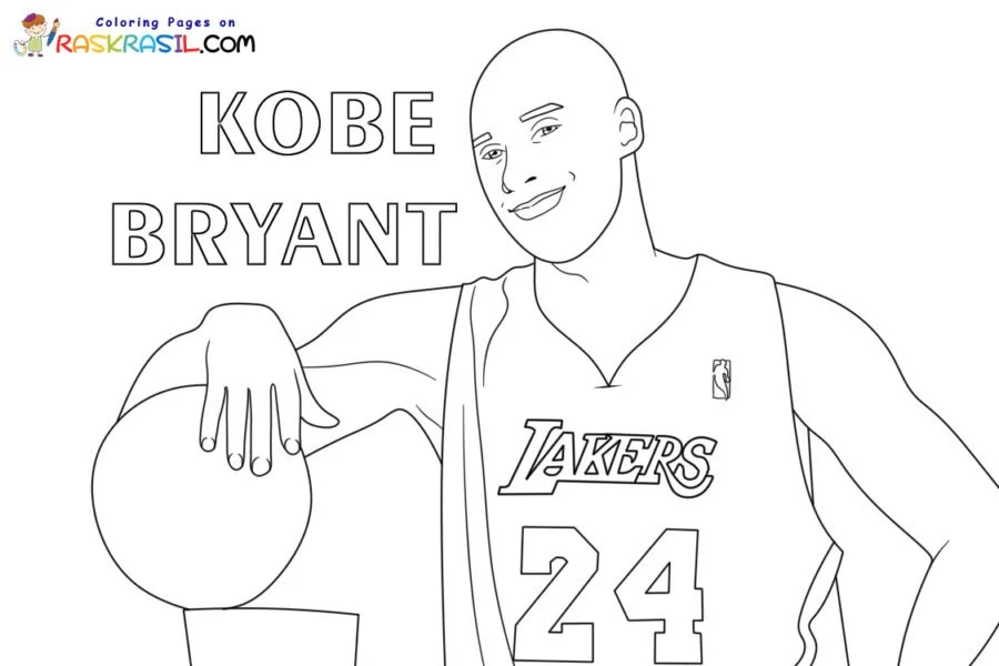 Kobe Bryant Para Colorear 6
