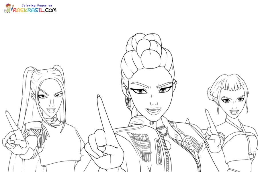 KPop Demon Hunters Coloring Pages 28