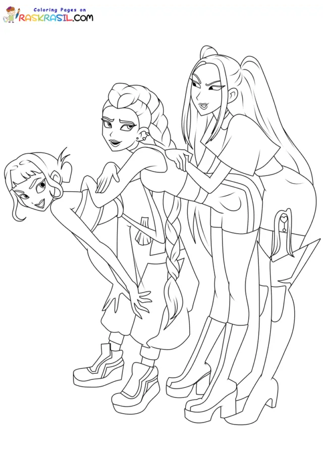 KPop Demon Hunters Coloring Pages 3