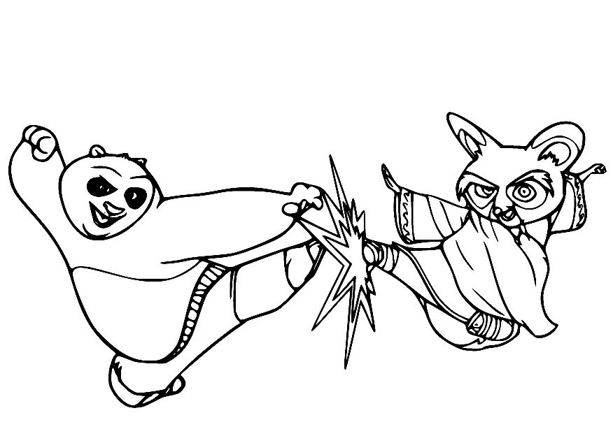 Kung Fu Panda Coloring Pages 36