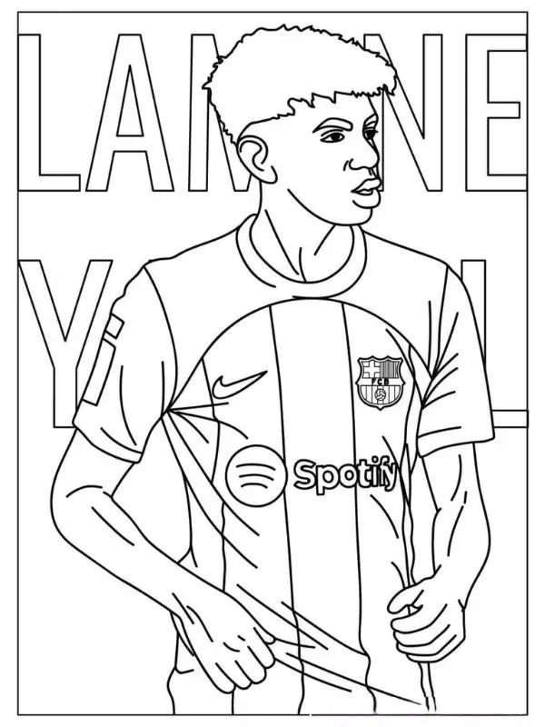 Lamine Yamal Ausmalbilder 15