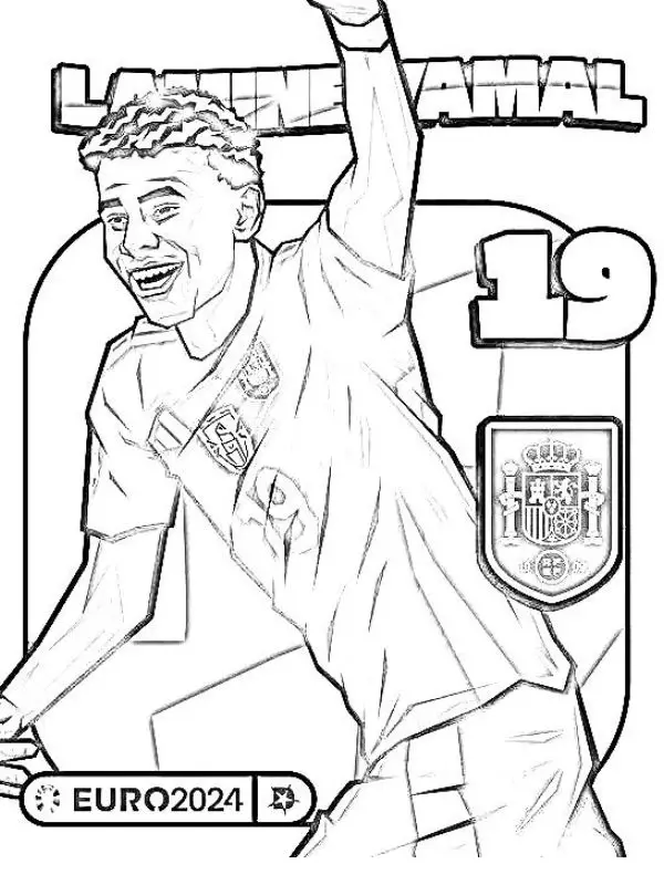 Lamine Yamal Coloring Pages
