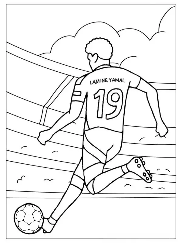 Lamine Yamal Ausmalbilder 8