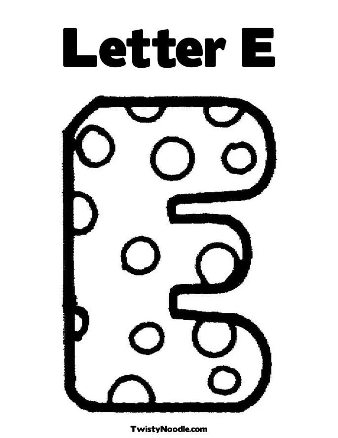 Letter E Coloring Pages 13