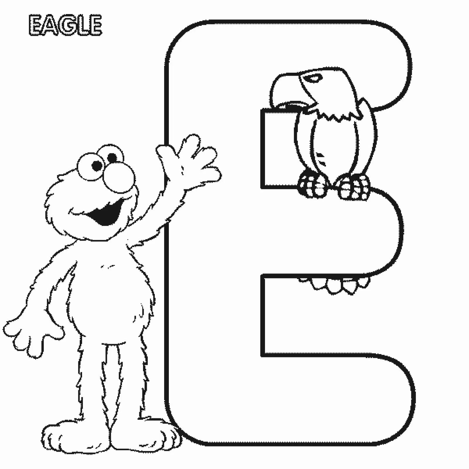Letter E Coloring Pages 45