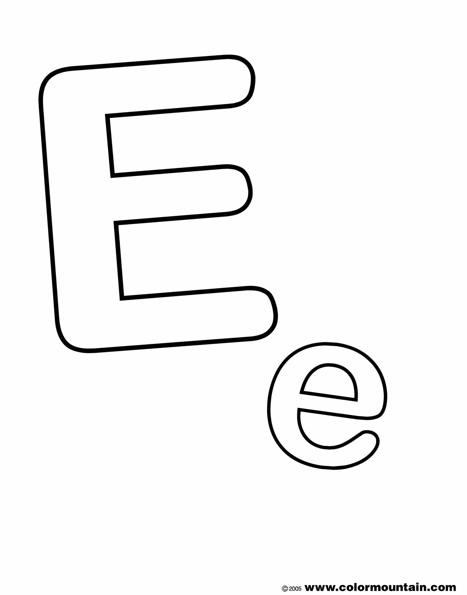 Letter E Coloring Pages 48