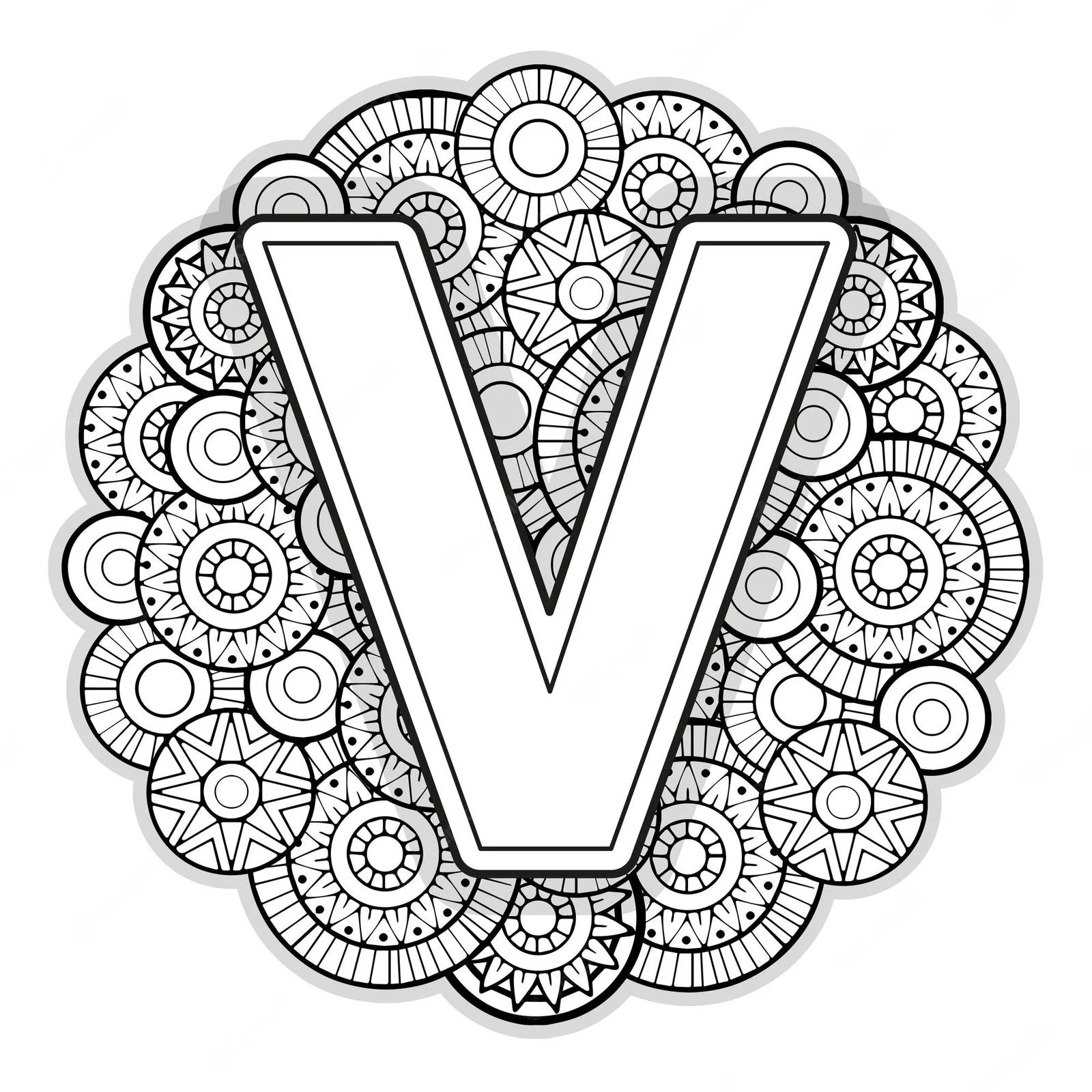 Letter V Coloring Pages 49
