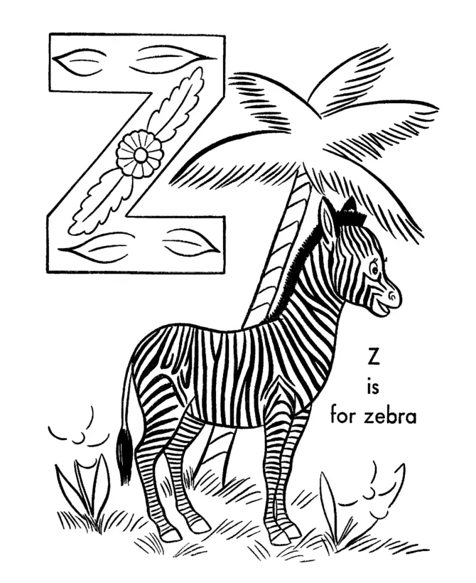 Desenhos de Letra Z Para Colorir 6