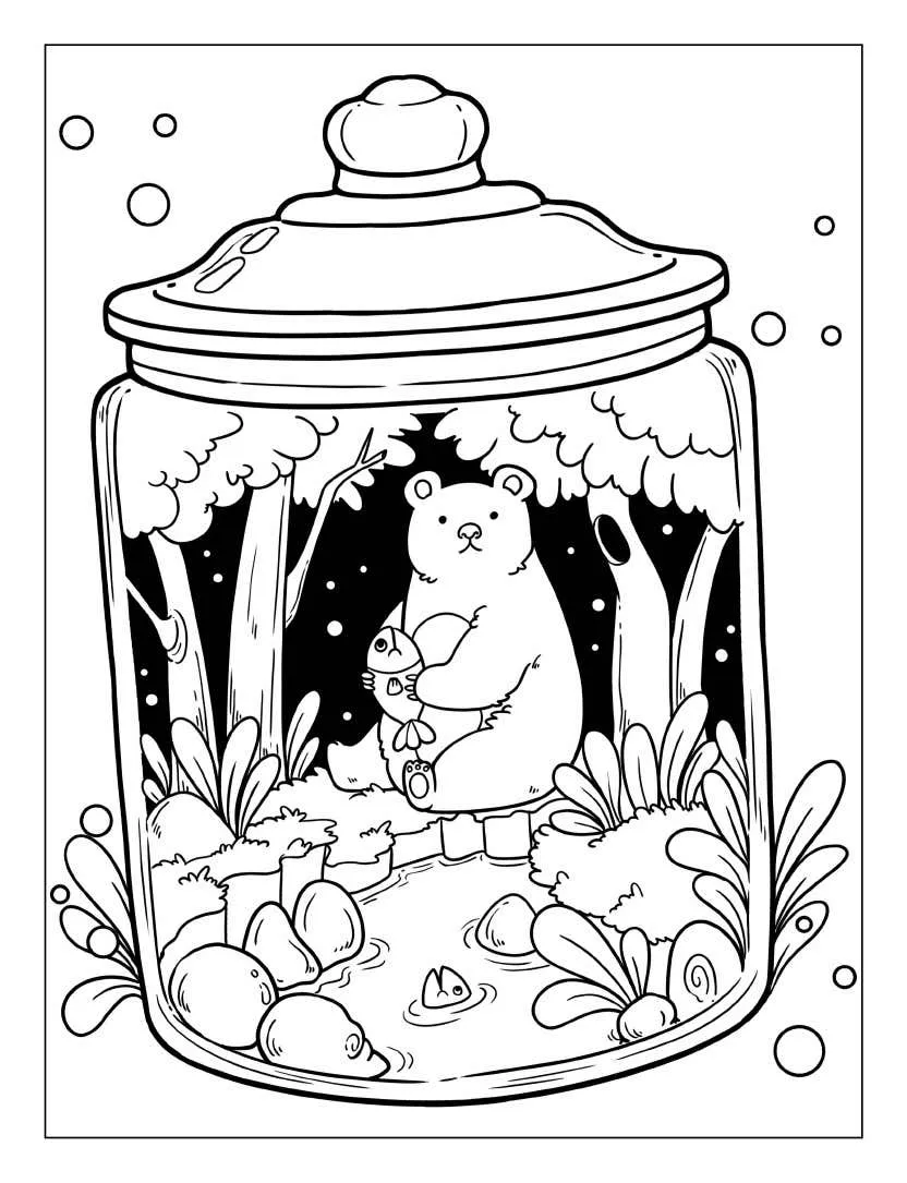 Life Inside Jar Coloring pages 2