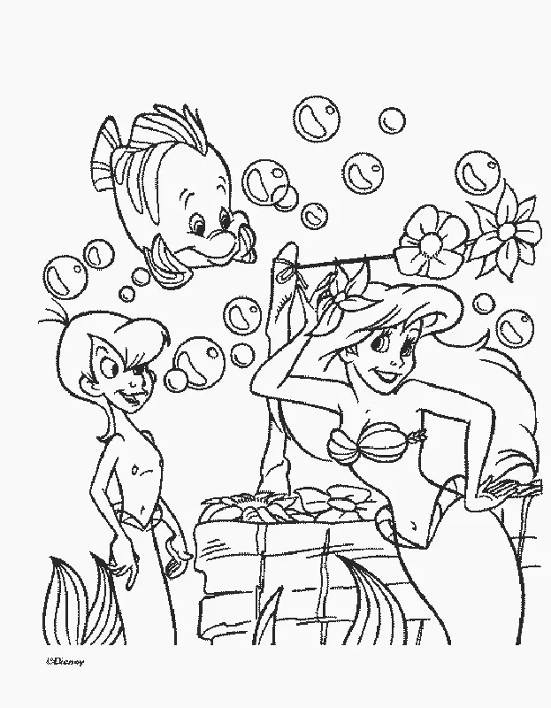 La Sirenita Para Colorear 23