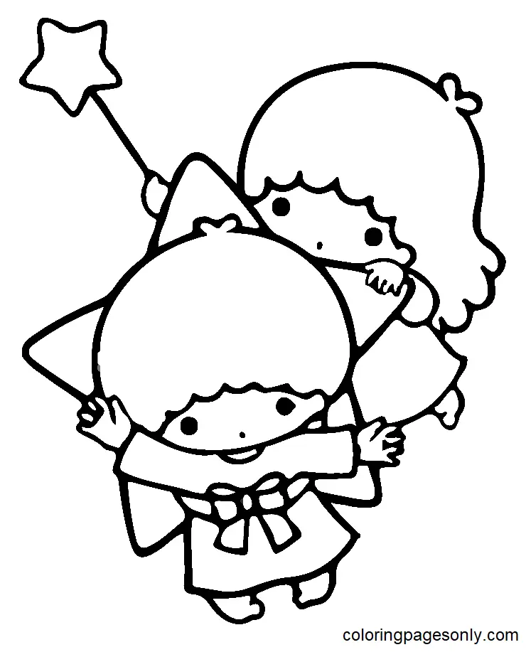 Little Twin Stars Coloring Pages 14