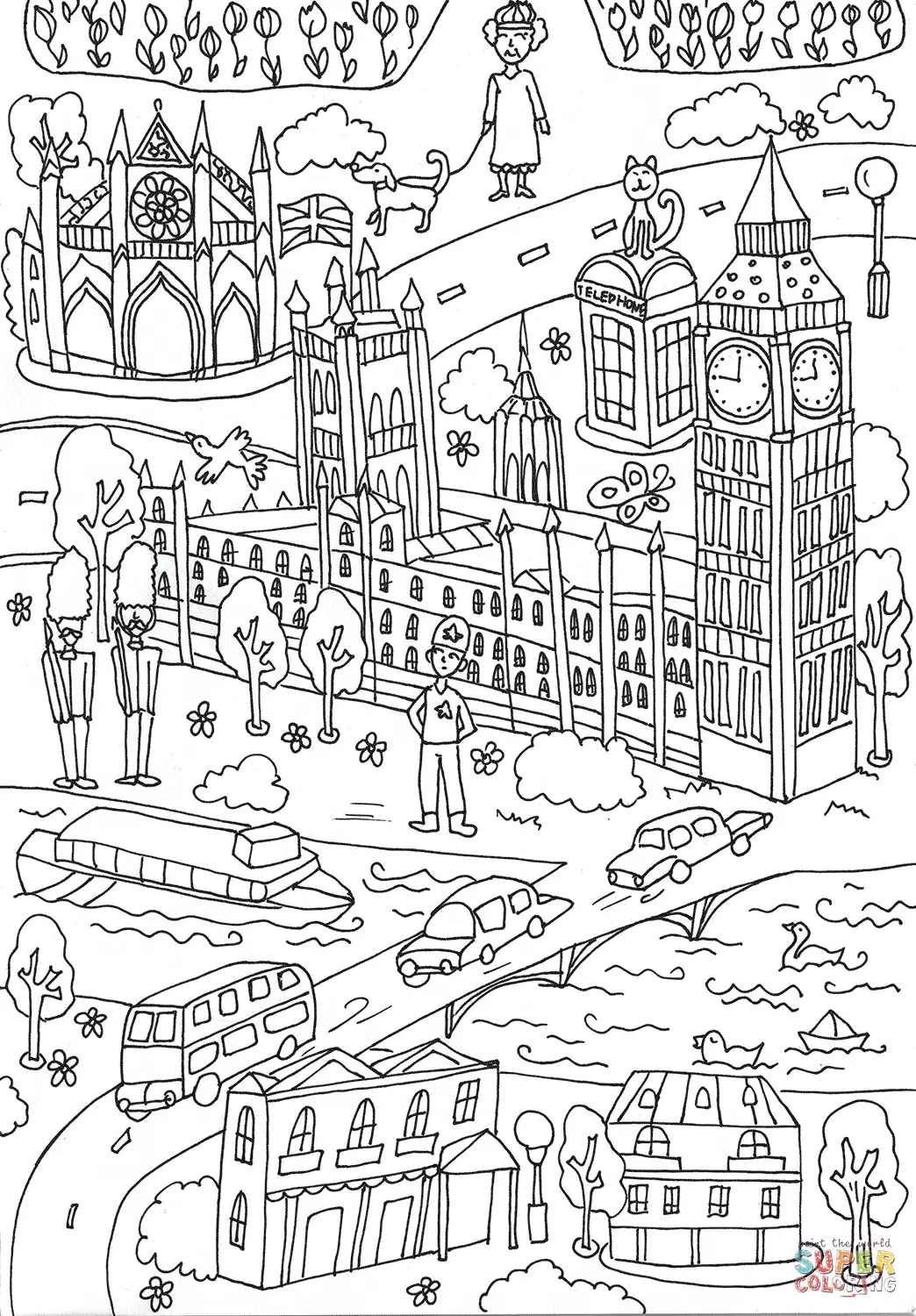 London coloring pages 13
