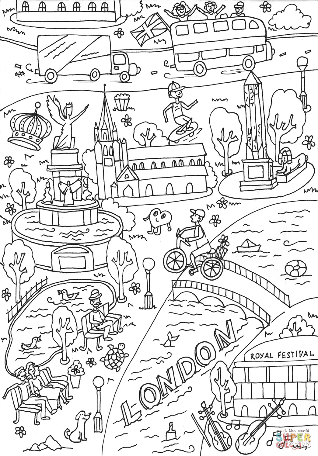 London coloring pages 20