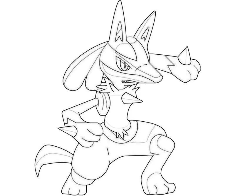 Lucario Para Colorear 1