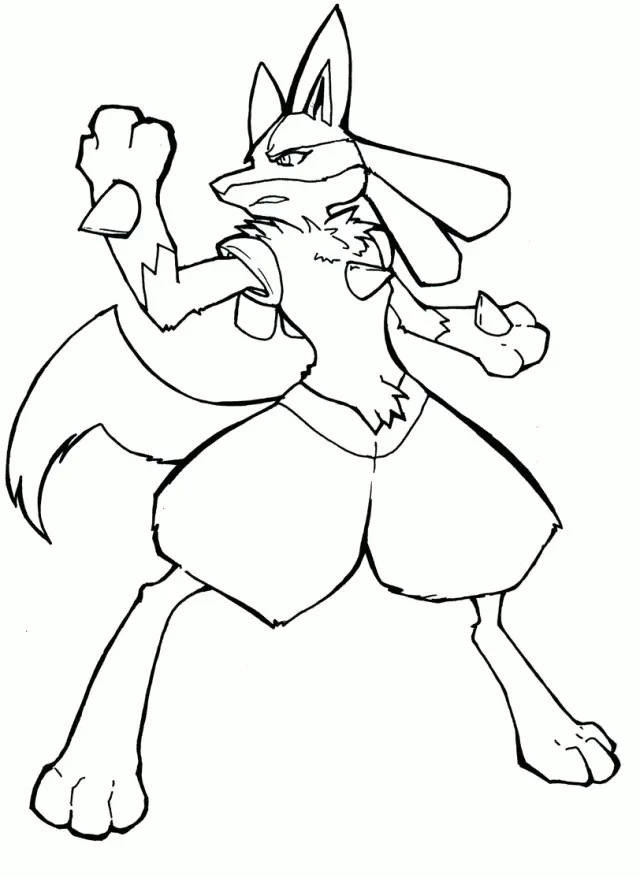 Lucario Para Colorear 12