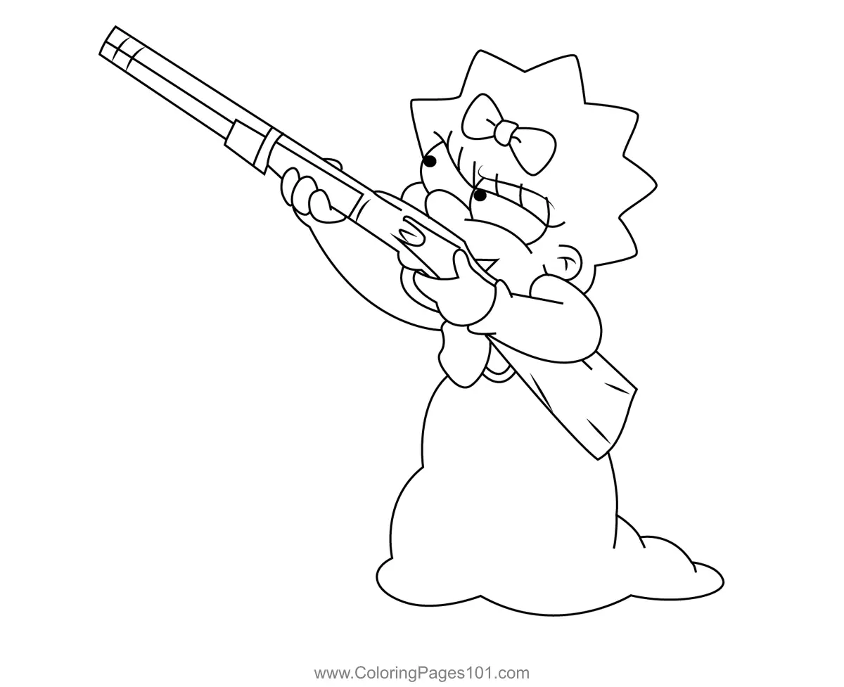 Maggie Simpson Coloring Pages 12