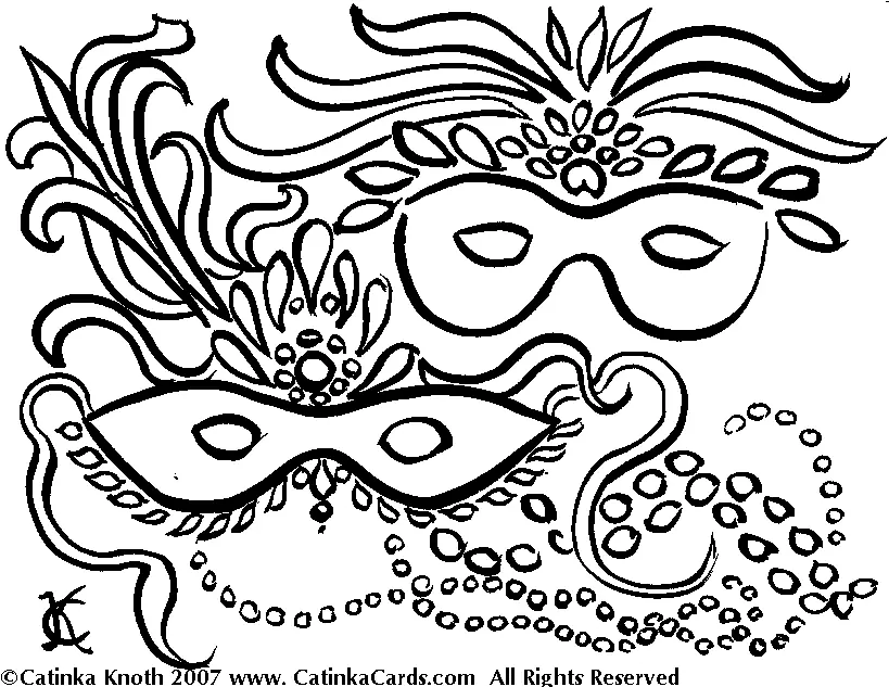 Desenhos de Mardi Gras para colorir 10