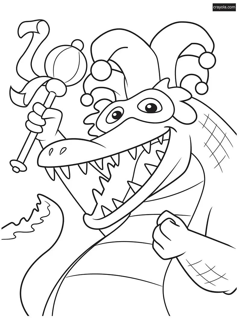 Desenhos de Mardi Gras para colorir 11