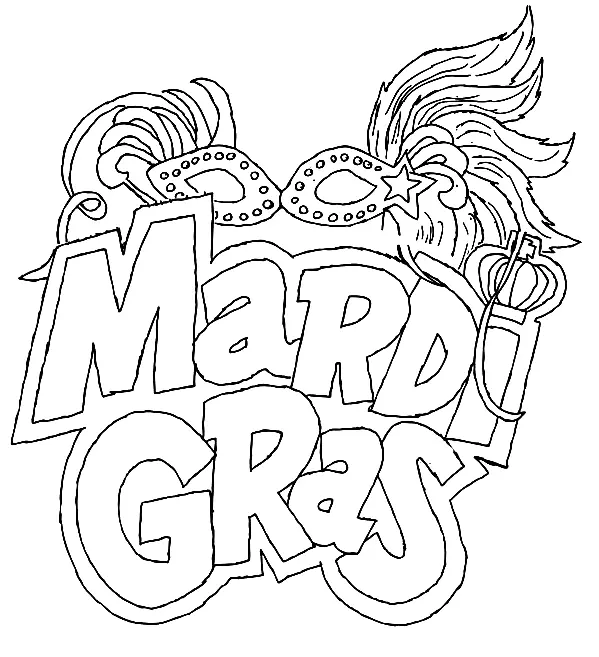 Desenhos de Mardi Gras para colorir 14