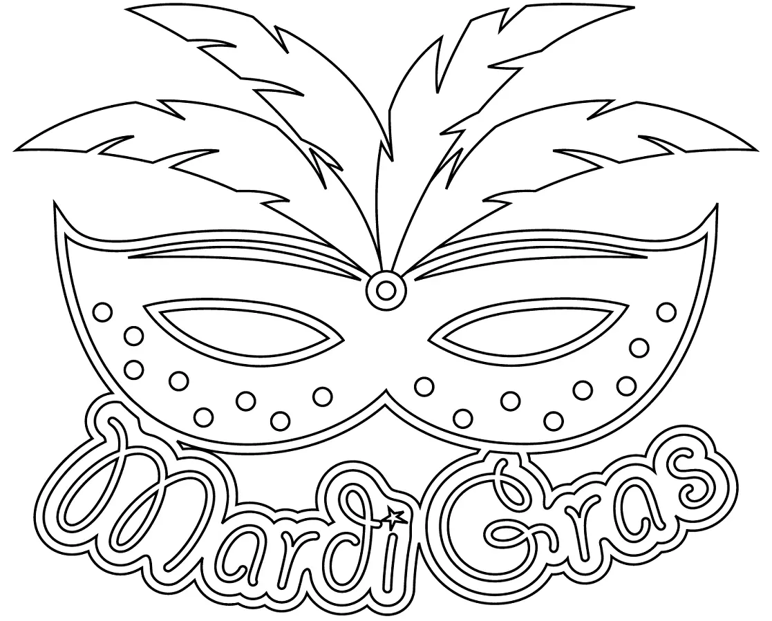 Desenhos de Mardi Gras para colorir 2