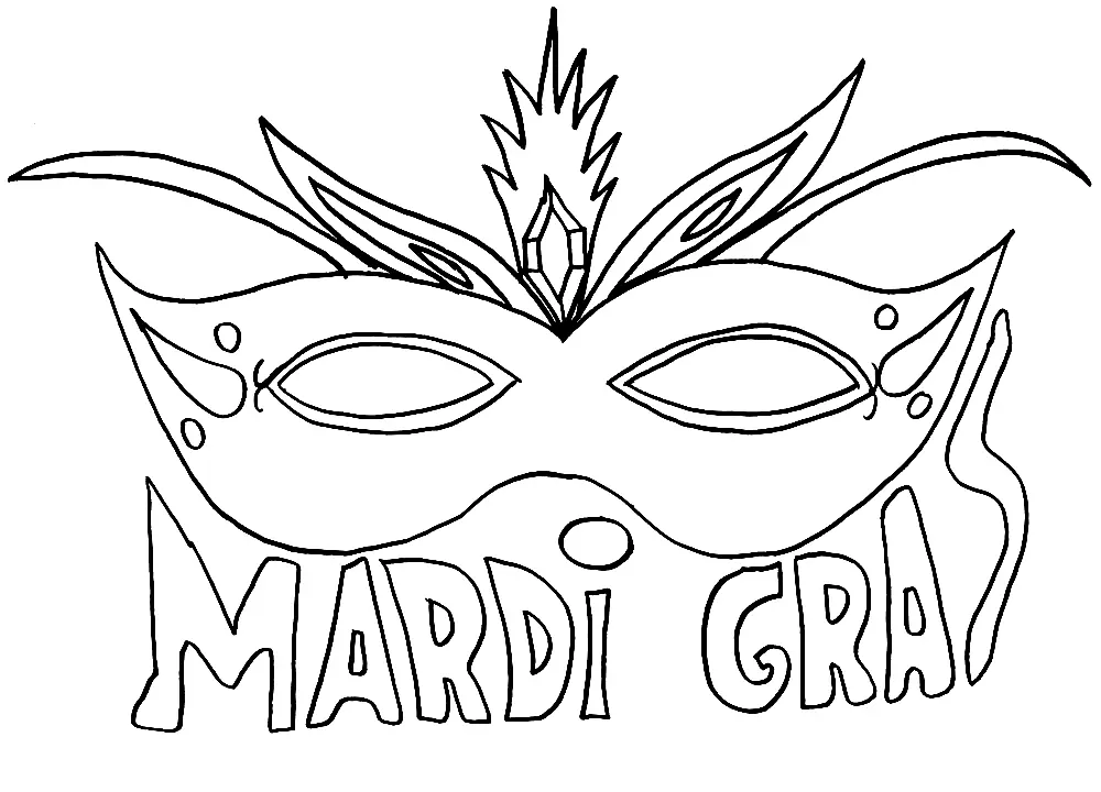 Desenhos de Mardi Gras para colorir 23