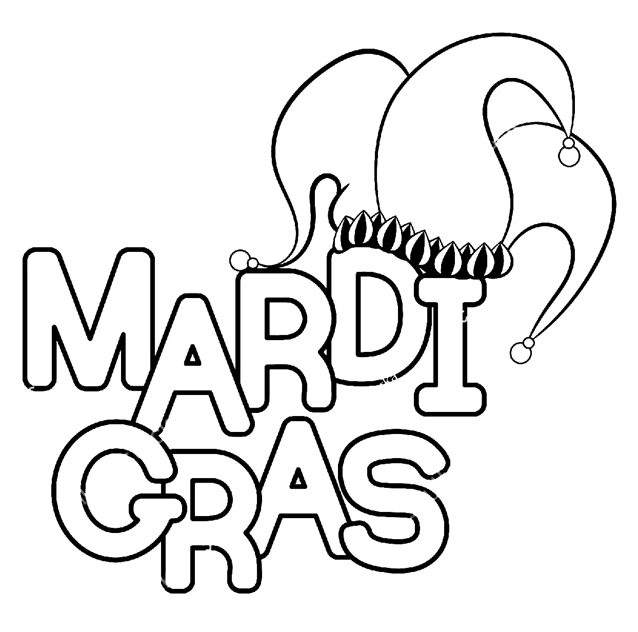 Desenhos de Mardi Gras para colorir 24