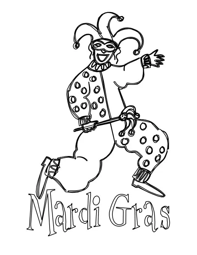 Desenhos de Mardi Gras para colorir 25