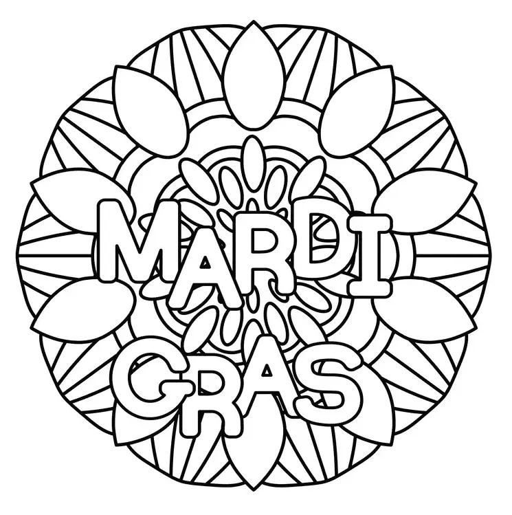 Desenhos de Mardi Gras para colorir 30