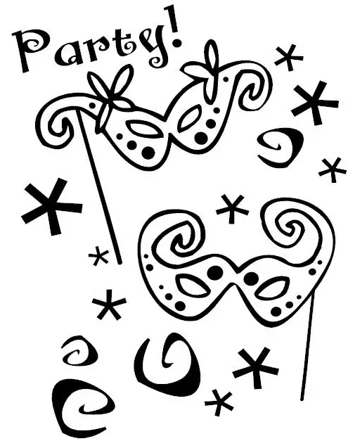 Desenhos de Mardi Gras para colorir 31
