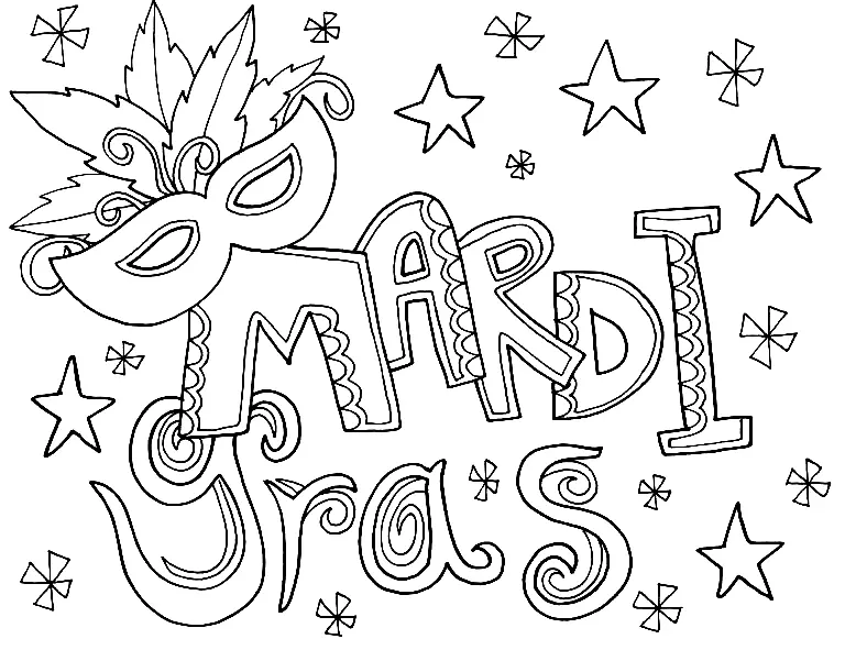 Desenhos de Mardi Gras para colorir 33