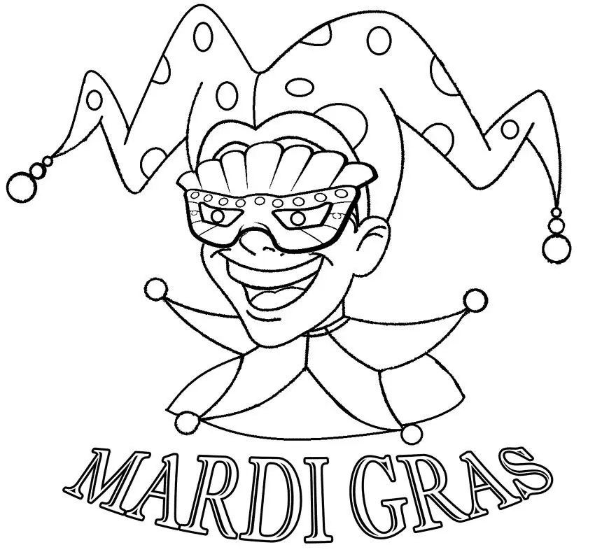 Desenhos de Mardi Gras para colorir 34