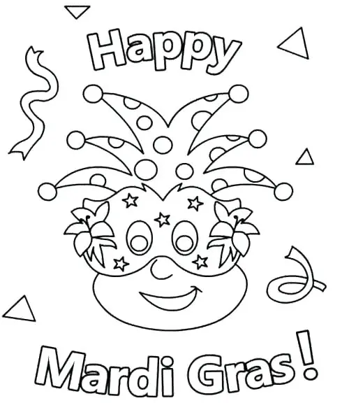Desenhos de Mardi Gras para colorir 39