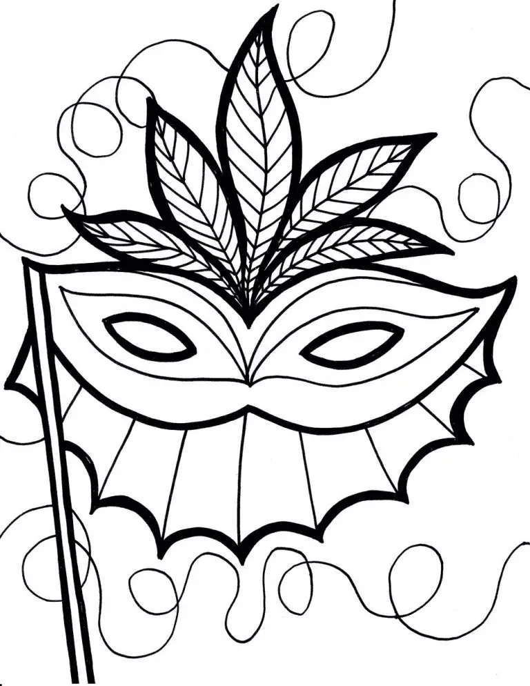 Desenhos de Mardi Gras para colorir 43