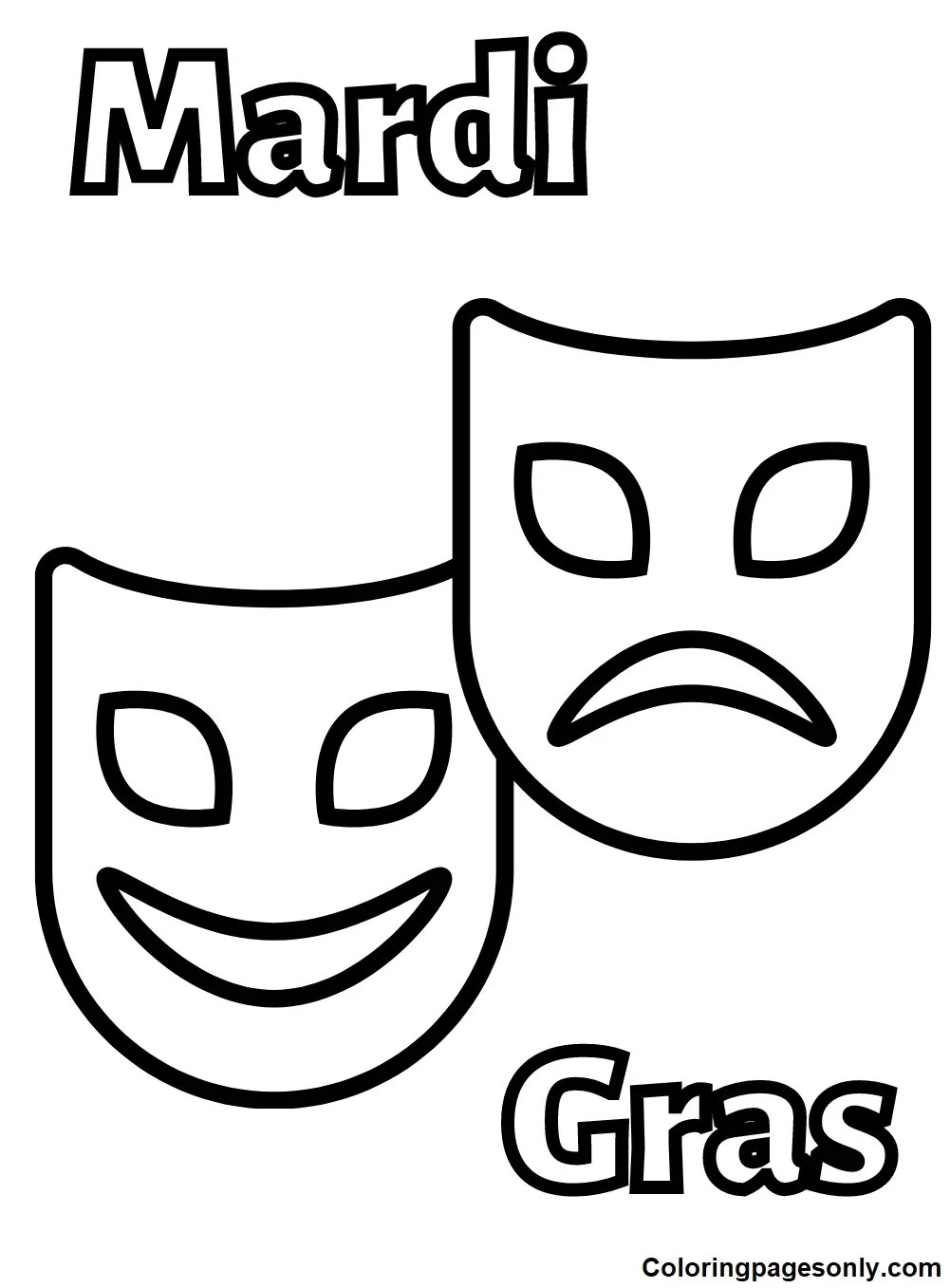 Desenhos de Mardi Gras para colorir 50